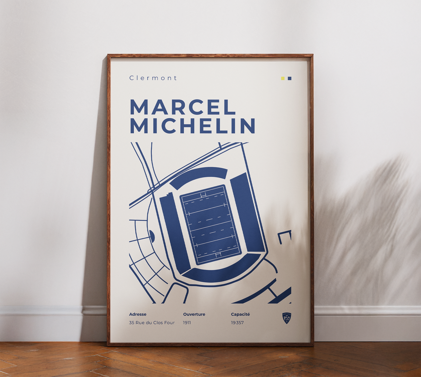 Affiche Rugby Stade Marcel Michelin – Clermont-Ferrand
