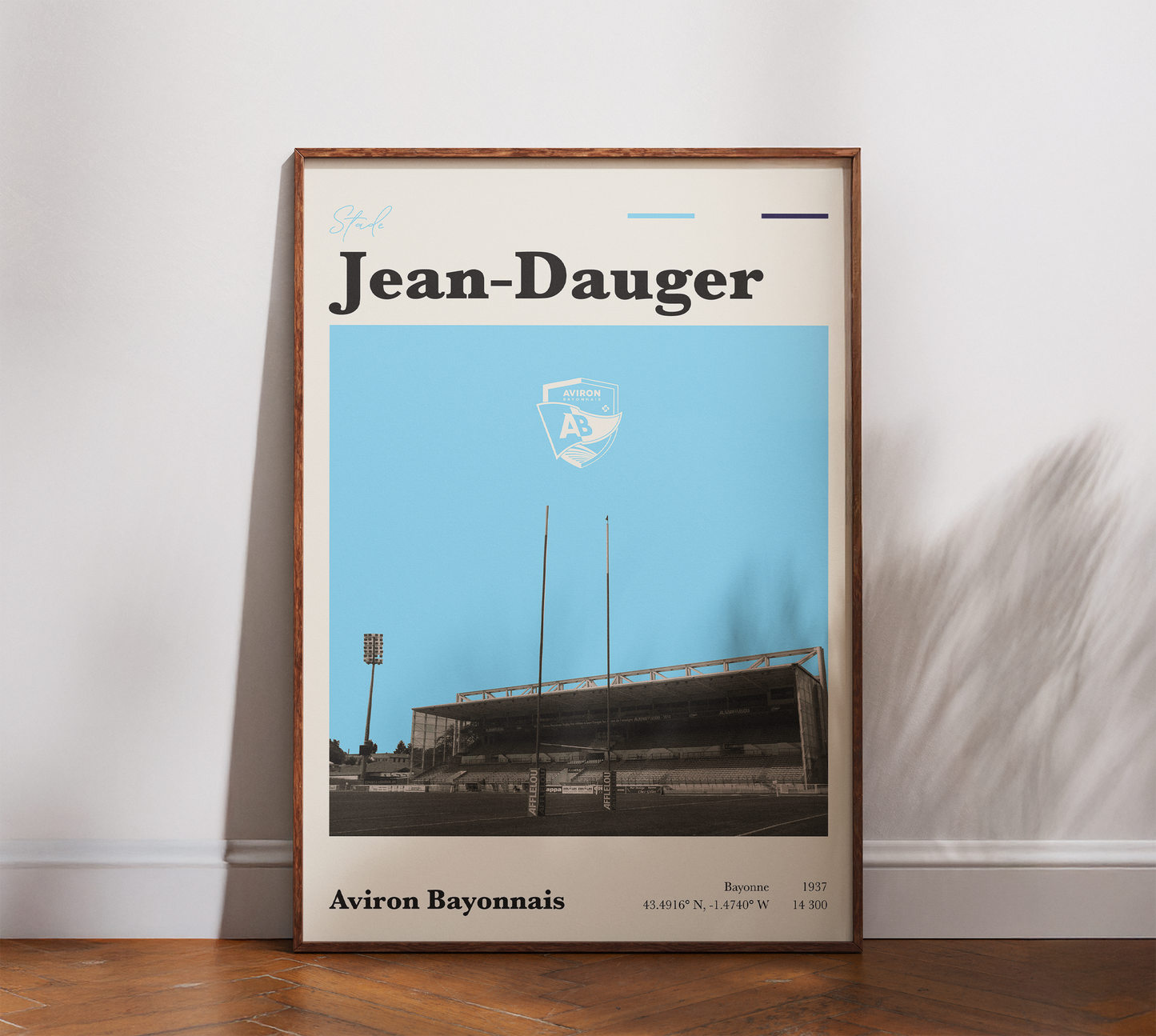 Affiche Rugby – Aviron Bayonnais – Stade Jean-Dauger