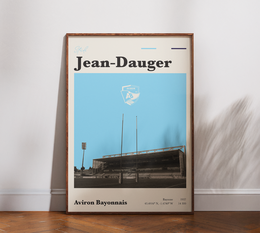Affiche Rugby – Aviron Bayonnais – Stade Jean-Dauger