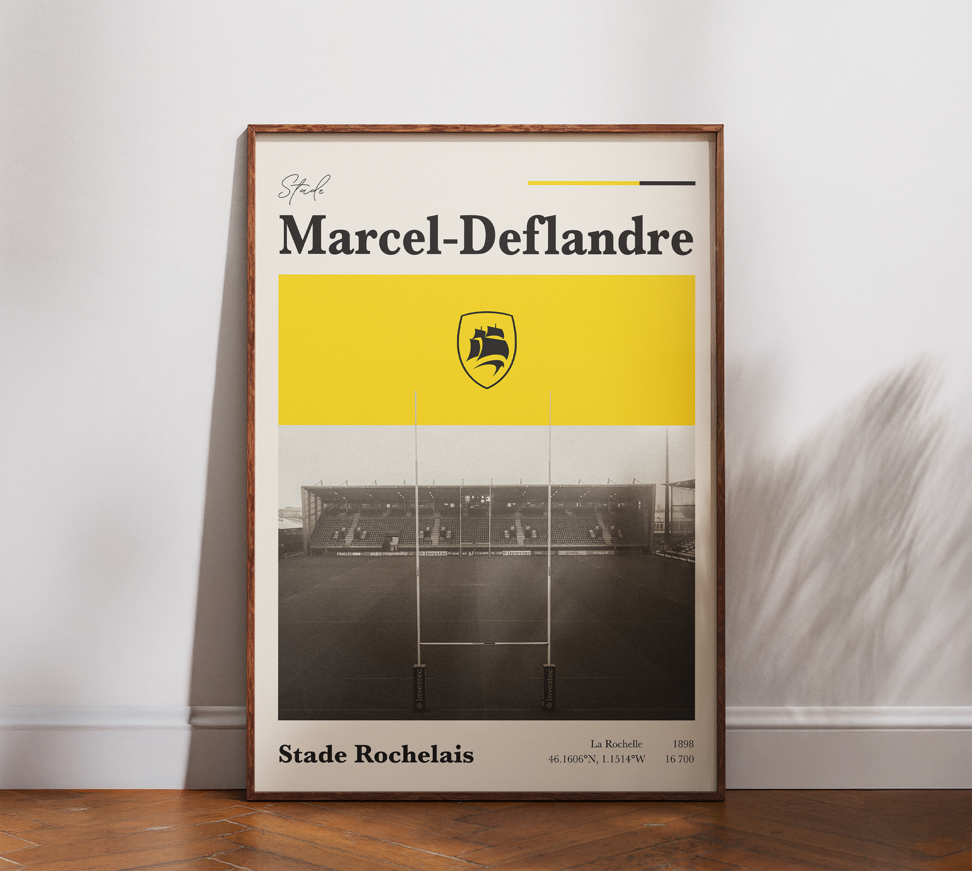 Affiche Stade Rochelais – Stade Marcel-Deflandre-Garçon bien vêtu