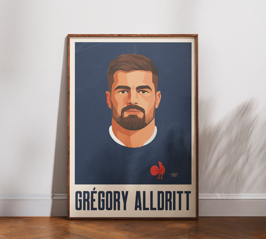 Affiche Rugby – Grégory Alldritt – France