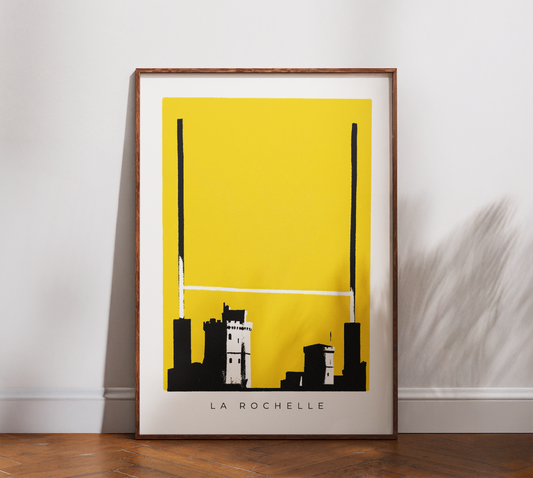 Affiche Rugby La Rochelle Vieux Port – Collection Ville & Stade