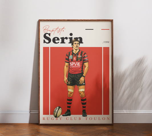 Affiche Rugby Club Toulon – Baptiste Serin-Garçon bien vêtu