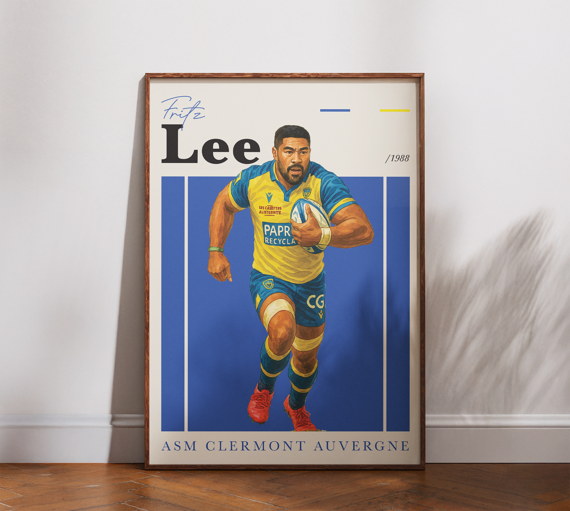 Affiche ASM Clermont – Fritz Lee-Garçon bien vêtu