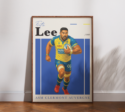Affiche ASM Clermont – Fritz Lee-Garçon bien vêtu