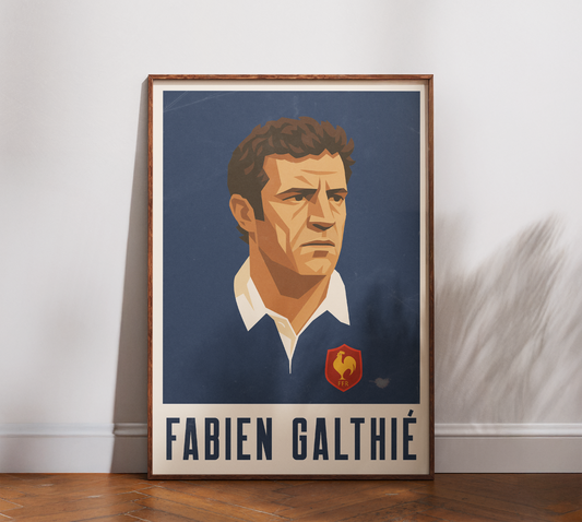 Affiche Rugby – Fabien Galthié – France