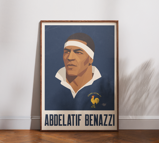 Affiche Rugby – Abdelatif Benazzi – France