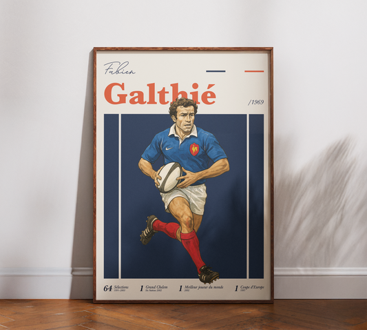 Affiche XV de France – Fabien Galthié-Garçon bien vêtu