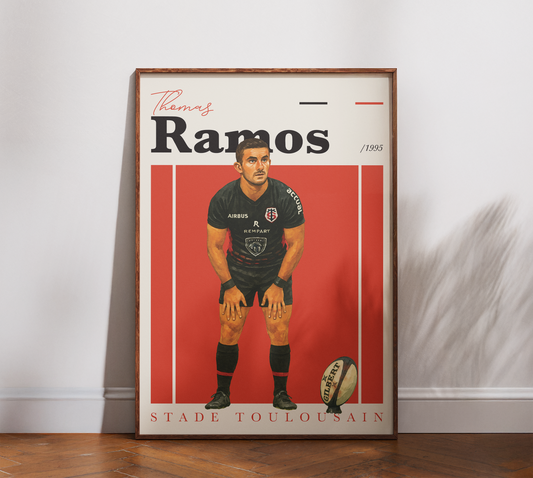 Affiche Stade Toulousain – Thomas Ramos-Garçon bien vêtu