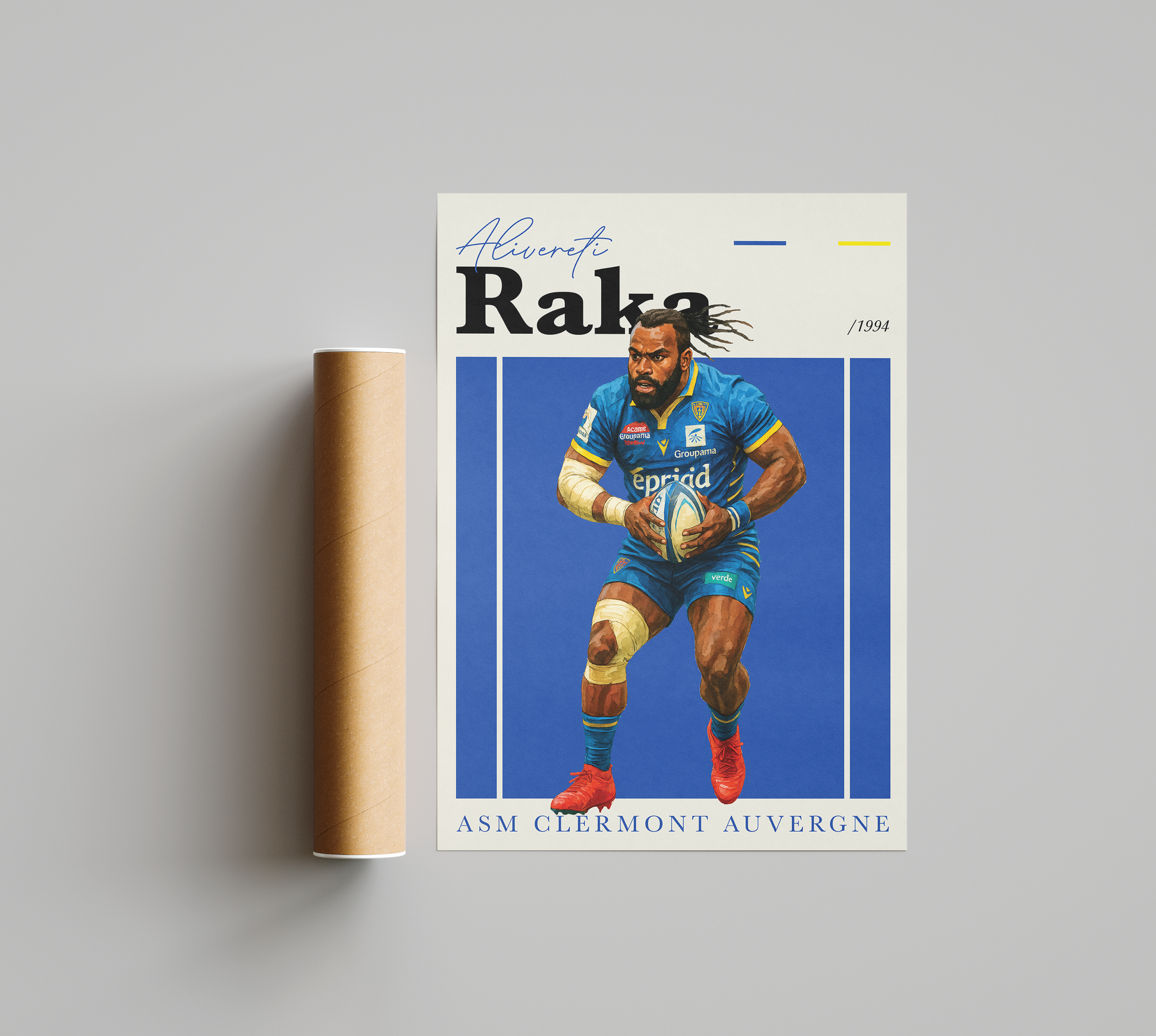 Affiche ASM Clermont – Alivereti Raka-Garçon bien vêtu
