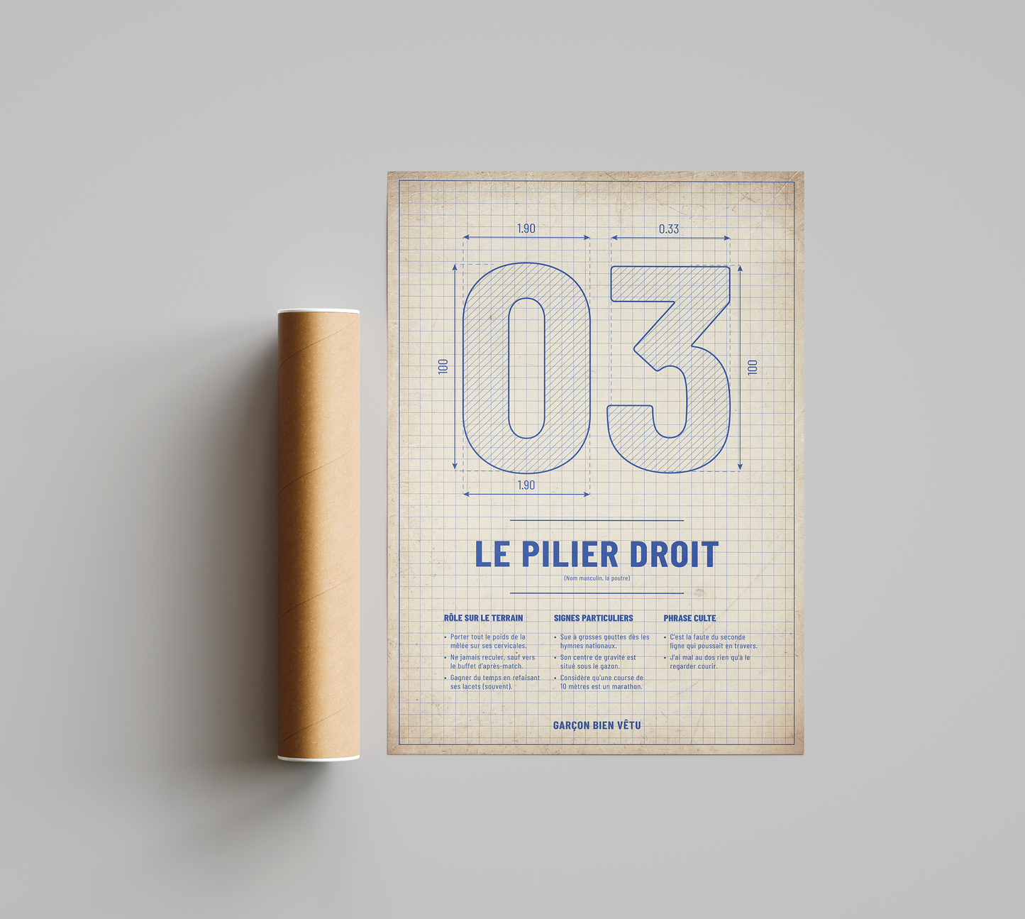 Affiche Rugby – Le Pilier Droit – La Fiche Technique