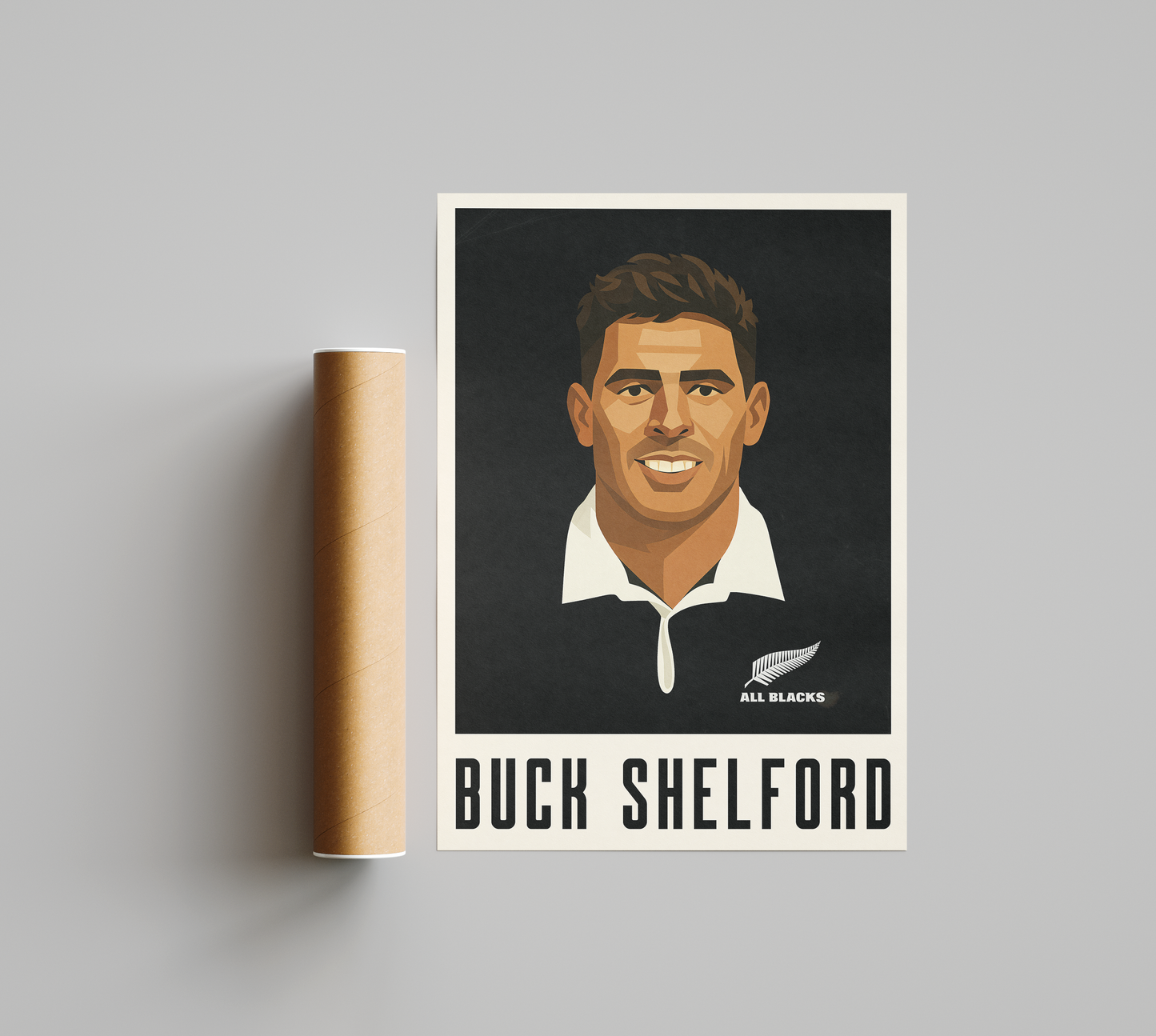 Affiche Rugby – Buck Shelford – New Zealand