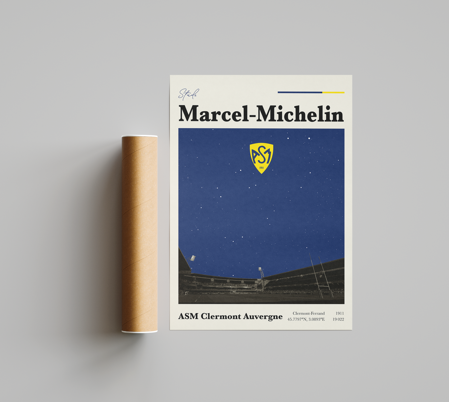 Affiche ASM Clermont Auvergne – Stade Marcel-Michelin-Garçon bien vêtu