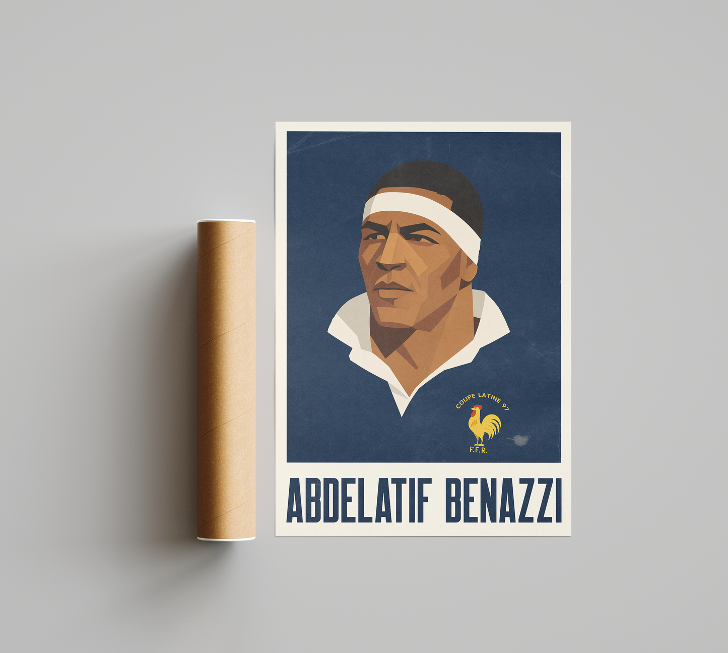 Affiche Rugby – Abdelatif Benazzi – France