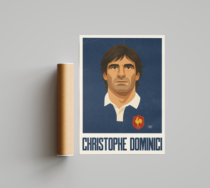 Affiche Rugby – Christophe Dominici – France
