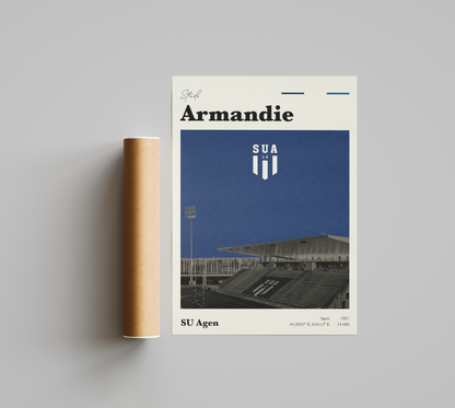 Affiche Rugby – SU Agen – Stade Armandie