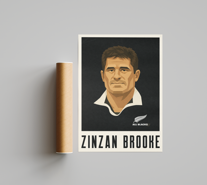 Affiche Rugby – Zinzan Brooke – New Zealand