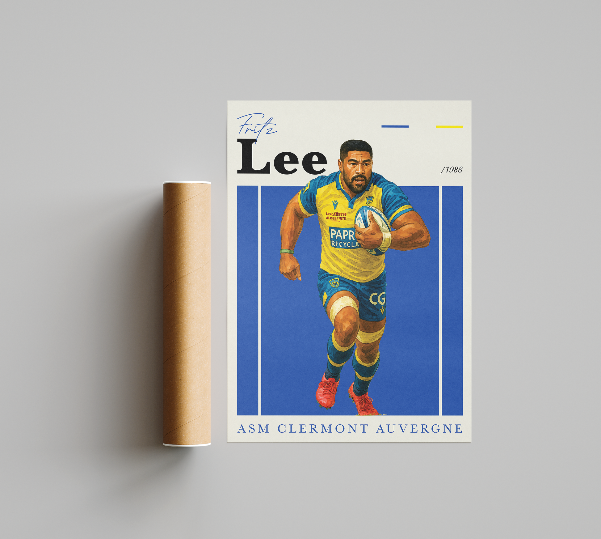 Affiche ASM Clermont – Fritz Lee-Garçon bien vêtu