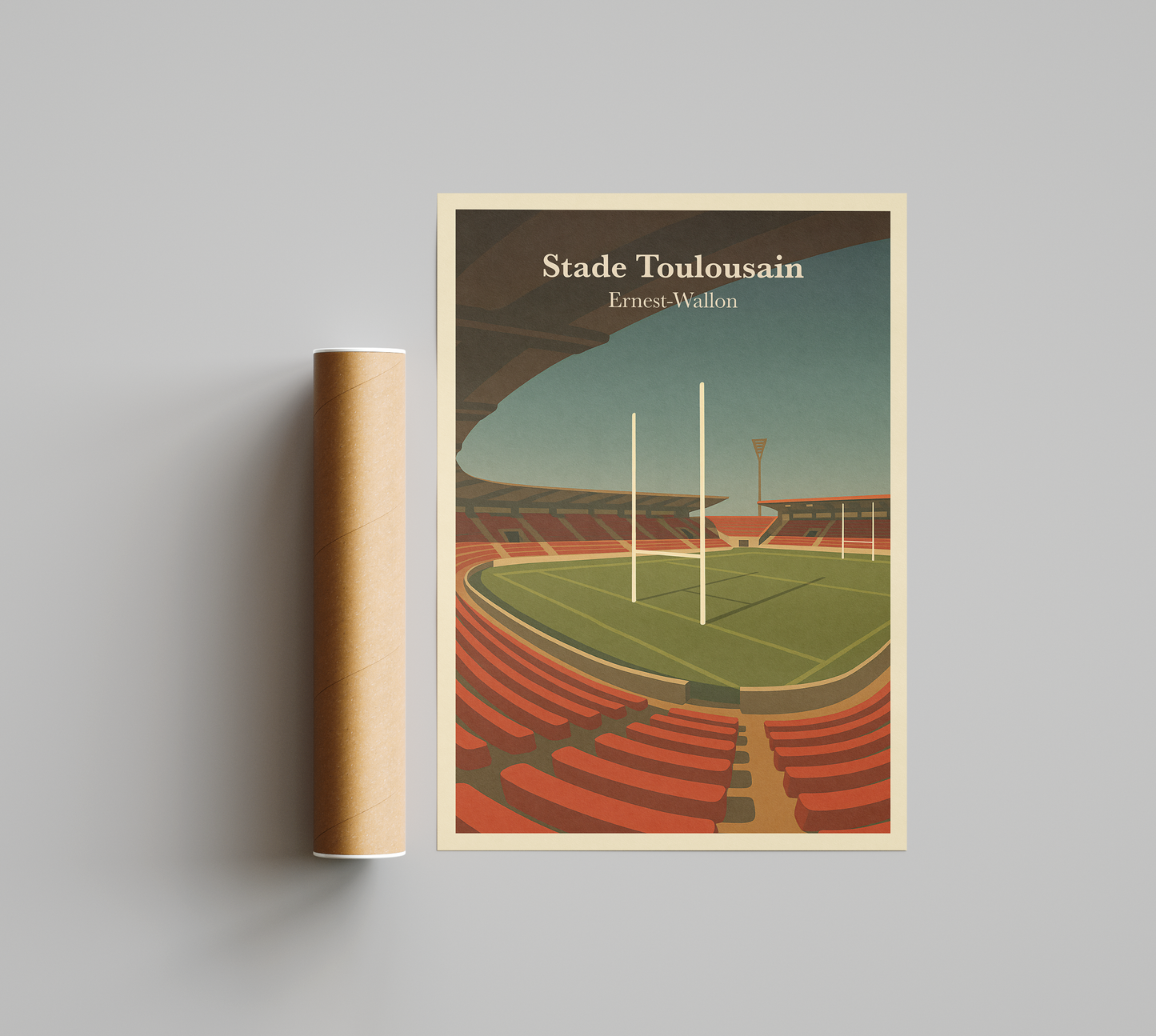 Affiche Stade Toulousain – Stade Ernest-Wallon-Garçon bien vêtu