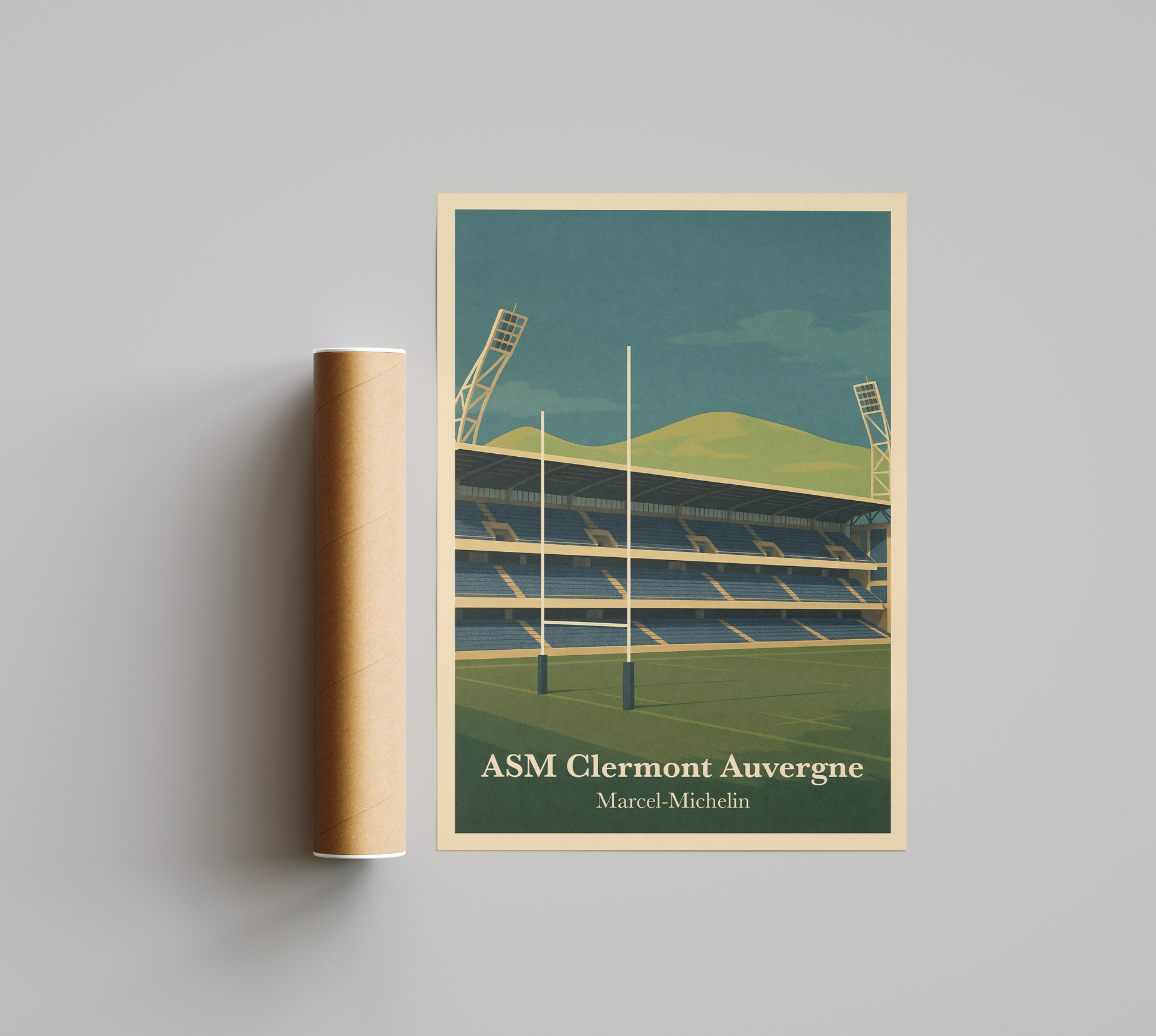Affiche ASM Clermont – Stade Marcel-Michelin-Garçon bien vêtu