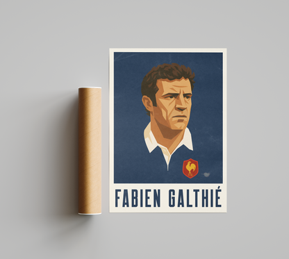 Affiche Rugby – Fabien Galthié – France