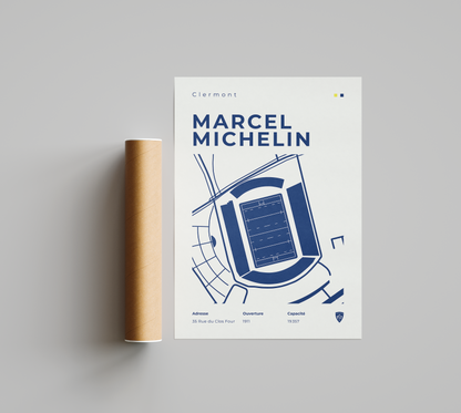 Affiche Rugby Stade Marcel Michelin – Clermont-Ferrand