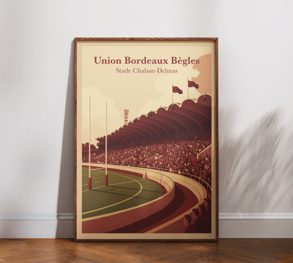 Affiche Union Bordeaux Bègles (UBB) – Stade Chaban-Delmas