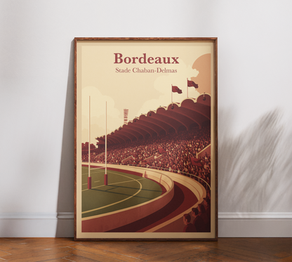 Affiche Stade Chaban-Delmas  – Bordeaux Bègles