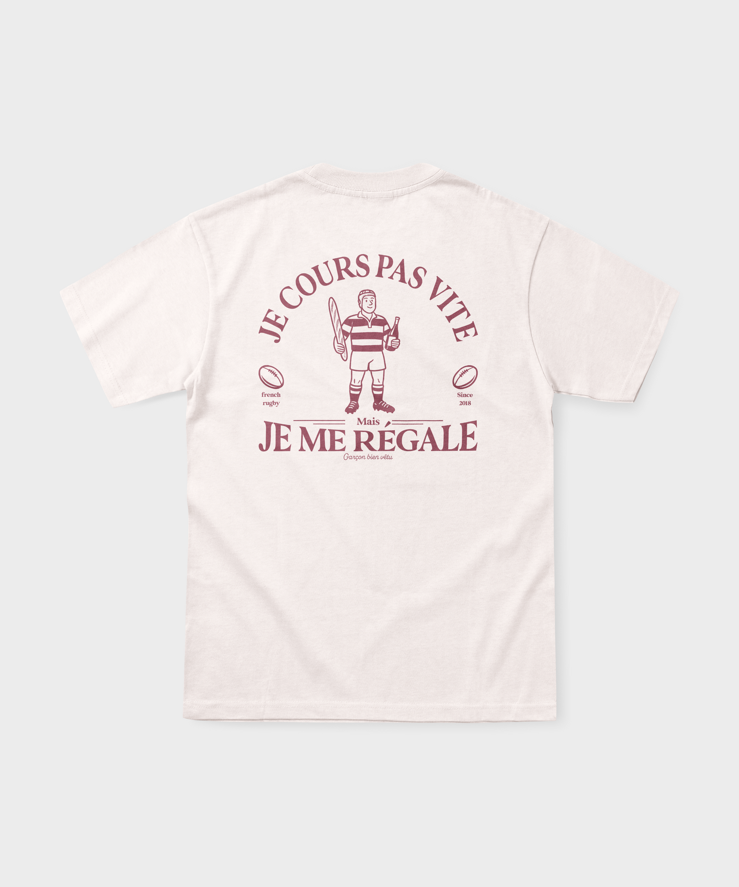 T-shirt Rugby Vintage – Je Cours Pas Vite Mais Je Me Régale