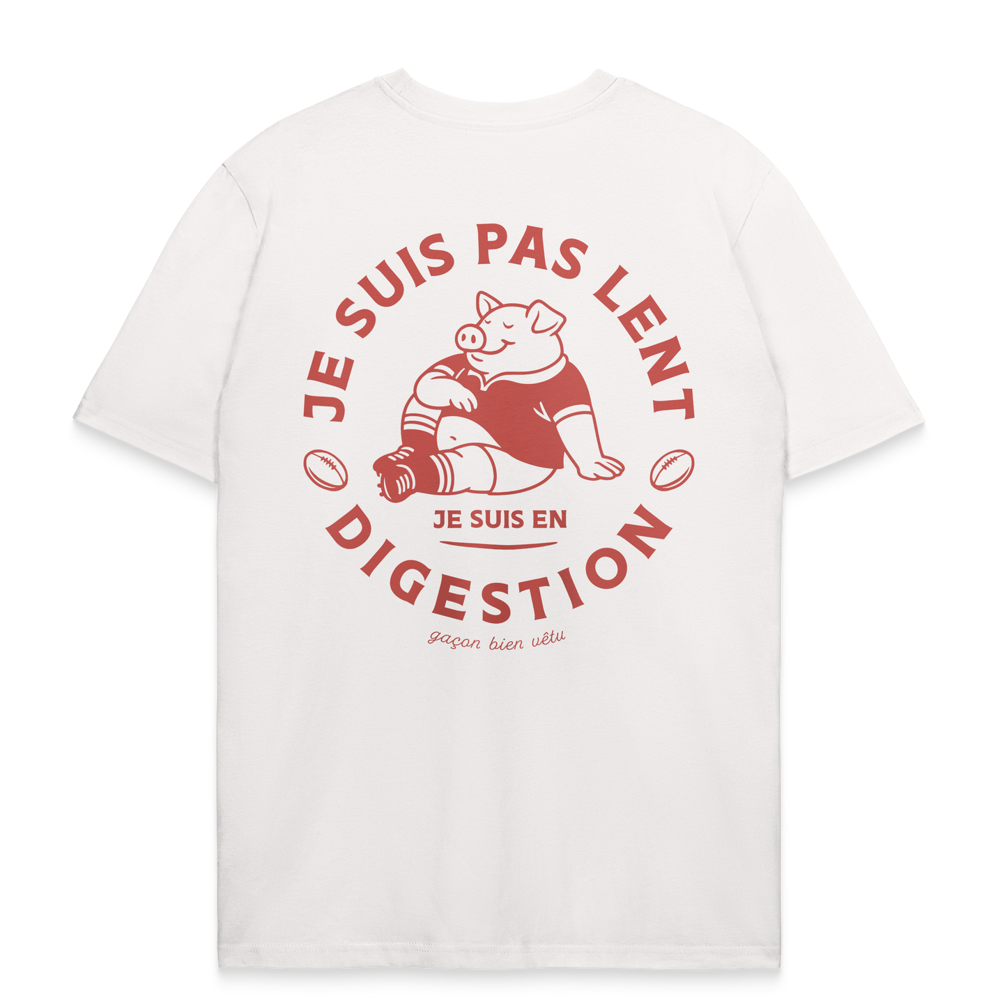 T-shirt Rugby Humour – Je Suis Pas Lent Je Suis en Digestion