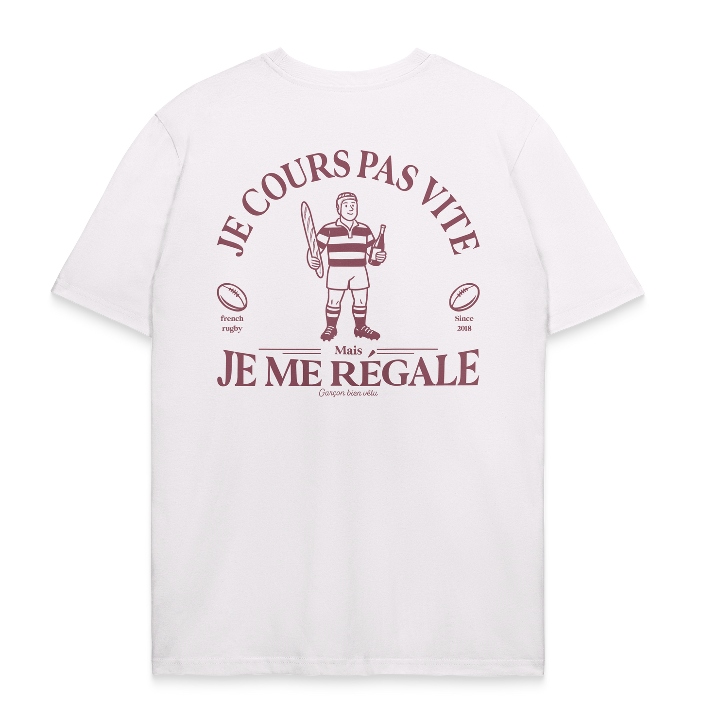 T-shirt Rugby Vintage – Je Cours Pas Vite Mais Je Me Régale