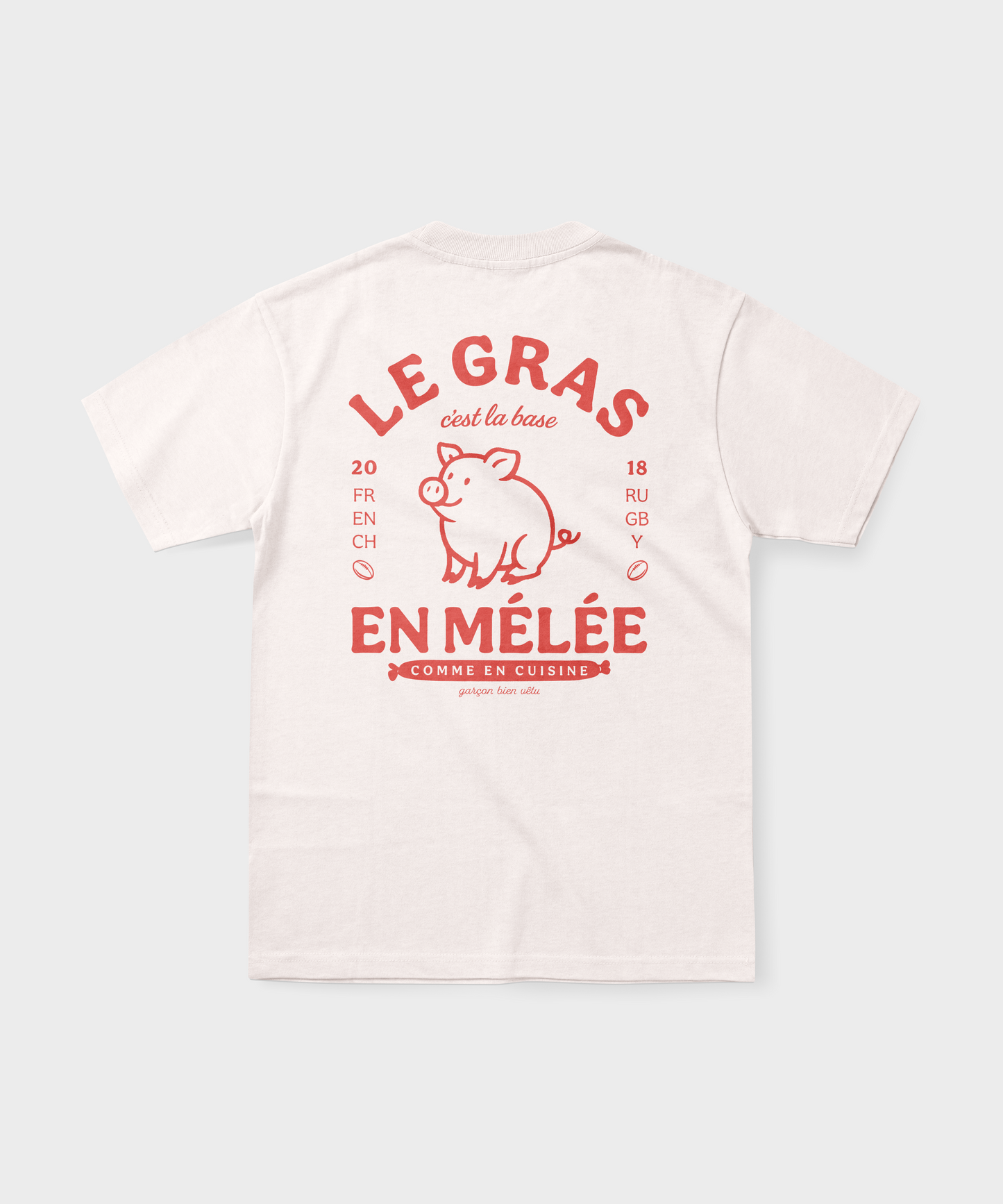 T-Shirt rugby – Le gras c'est la base en mélée