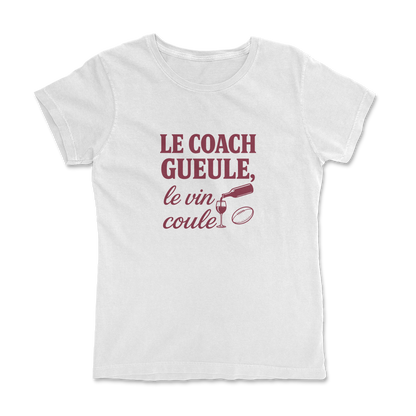 T-shirt Rugby Humour – Le Coach Gueule, le Vin Coule