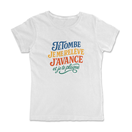 T-shirt Rugby Femme – Je Tombe, Je Me Relève, J’Avance