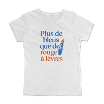 T-shirt Rugby Femme – Plus de Bleus que de Rouge à Lèvres