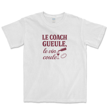 T-shirt Rugby Humour – Le Coach Gueule, le Vin Coule