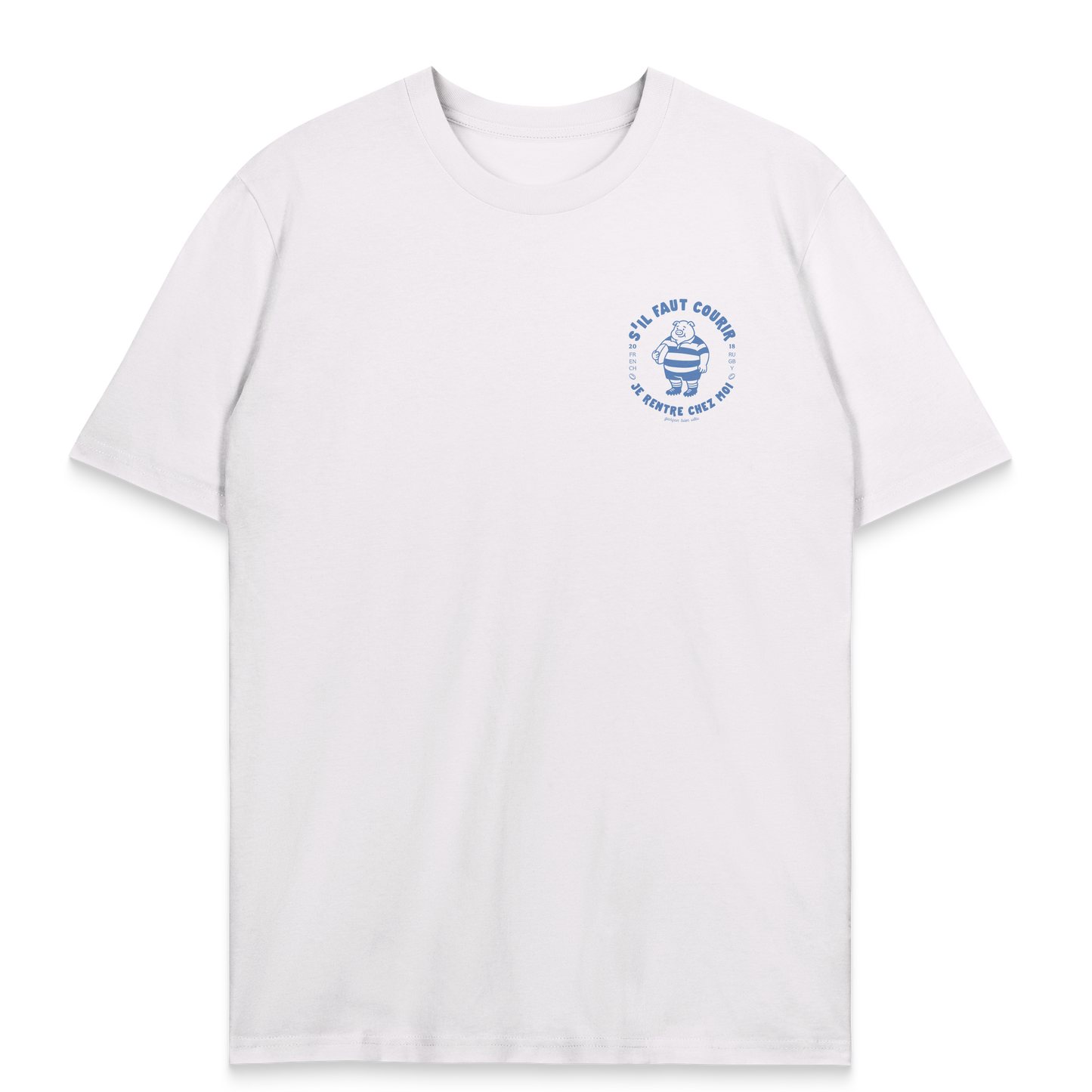 T-shirt rugby – S’il faut courir je rentre chez moi