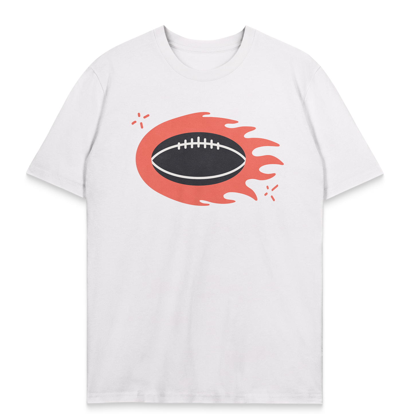 T-shirt Rugby Explosif – Ballon en Feu