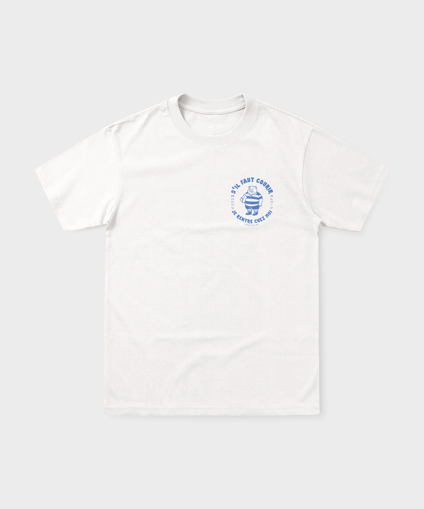 T-shirt rugby – S’il faut courir je rentre chez moi