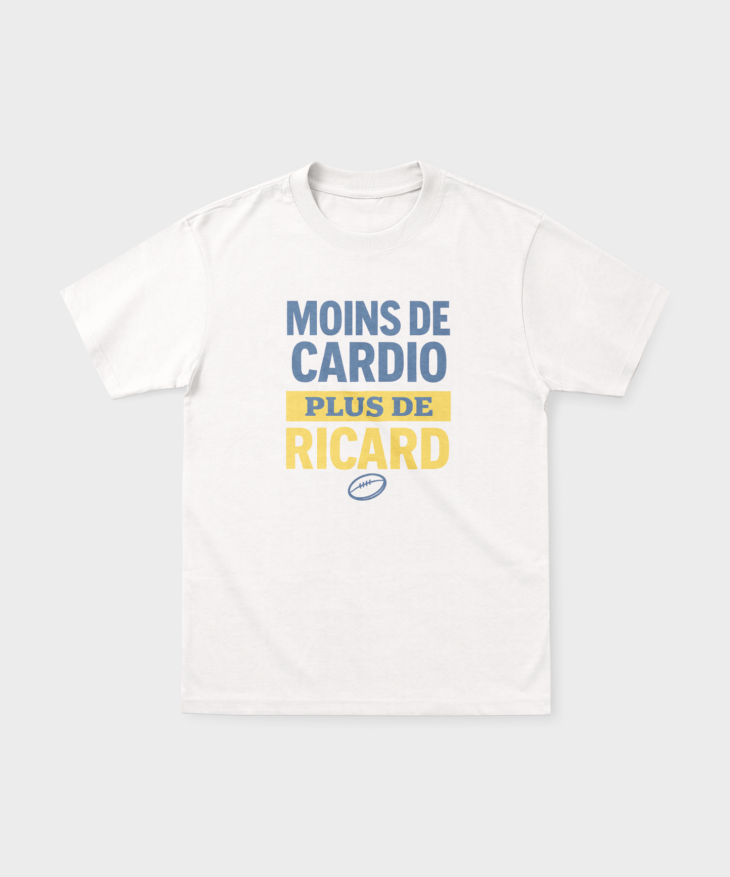 T-shirt Rugby Humour – Moins de Cardio, Plus de Ricard