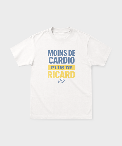 T-shirt Rugby Humour – Moins de Cardio, Plus de Ricard