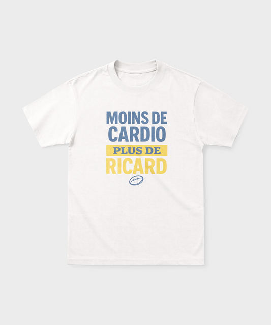 T-shirt Rugby Humour – Moins de Cardio, Plus de Ricard