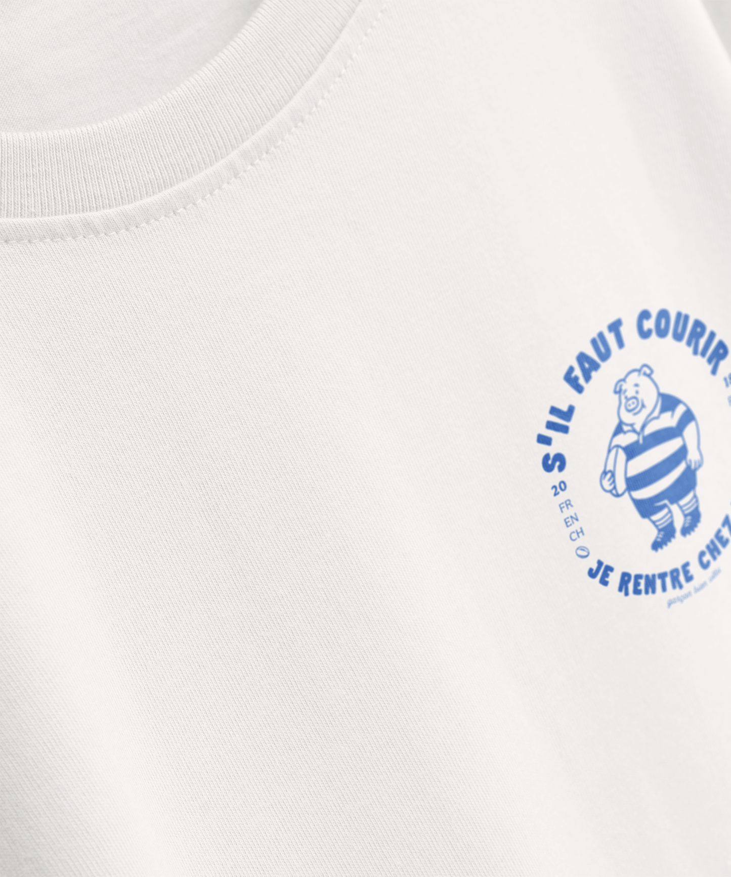 T-shirt rugby – S’il faut courir je rentre chez moi