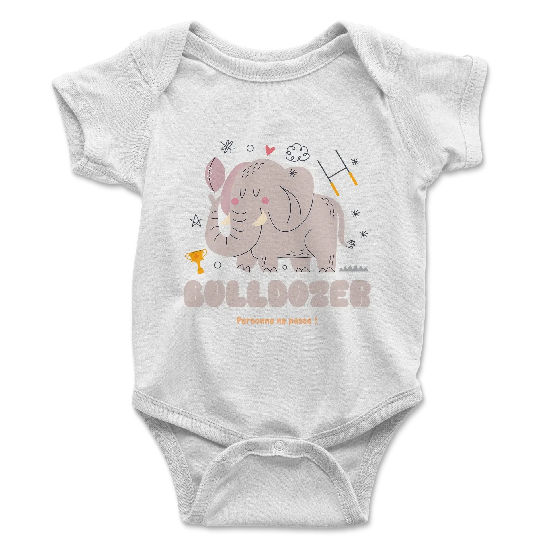 Body bébé bulldozer – puissance en mêlée-Garçon bien vêtu