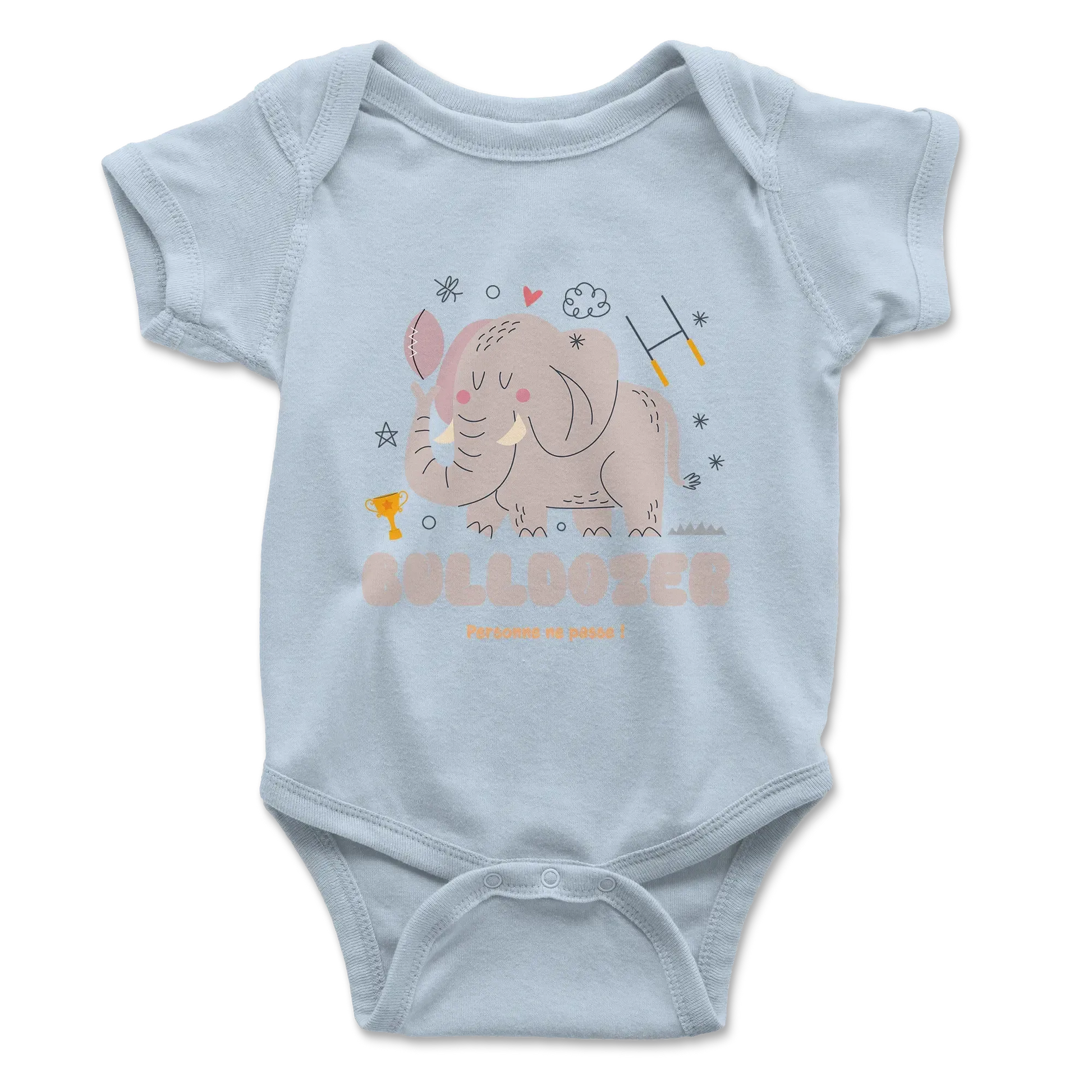 Body bébé bulldozer – puissance en mêlée-Garçon bien vêtu