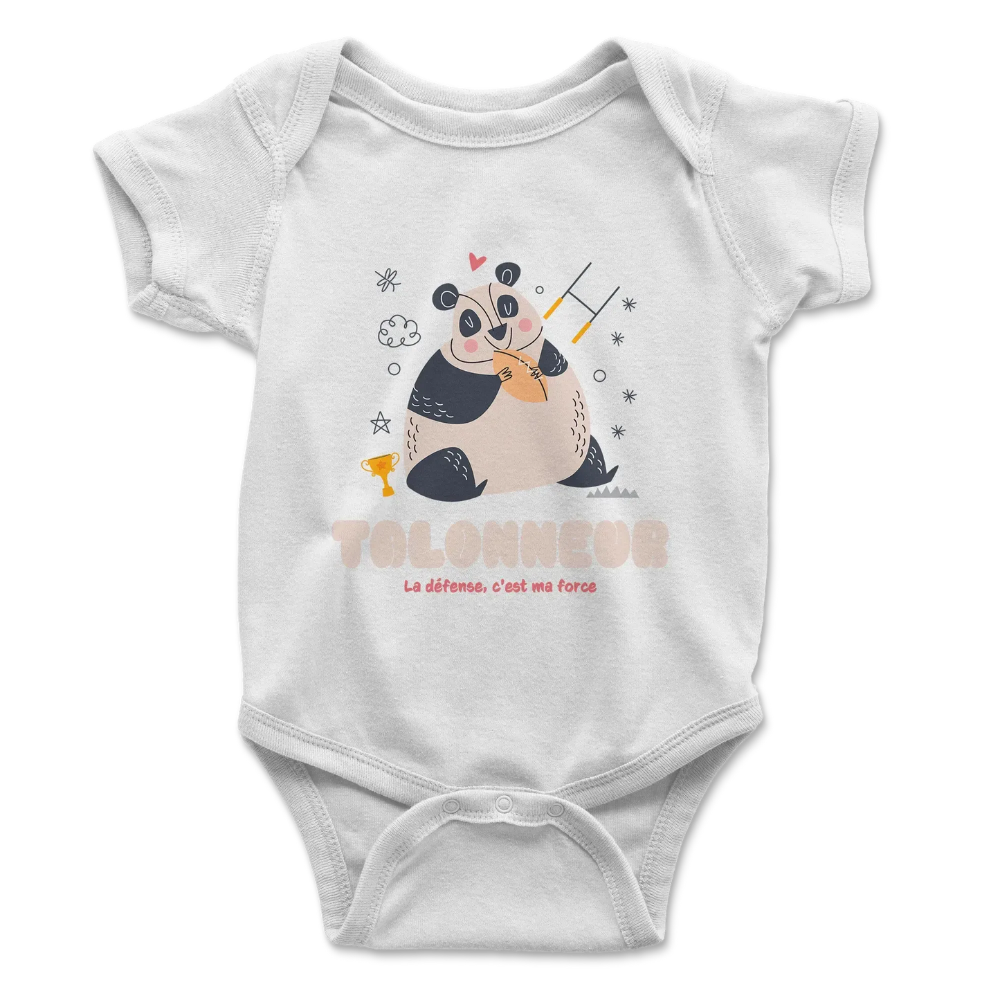 Body bébé talonneur panda – rugby et douceur-Garçon bien vêtu
