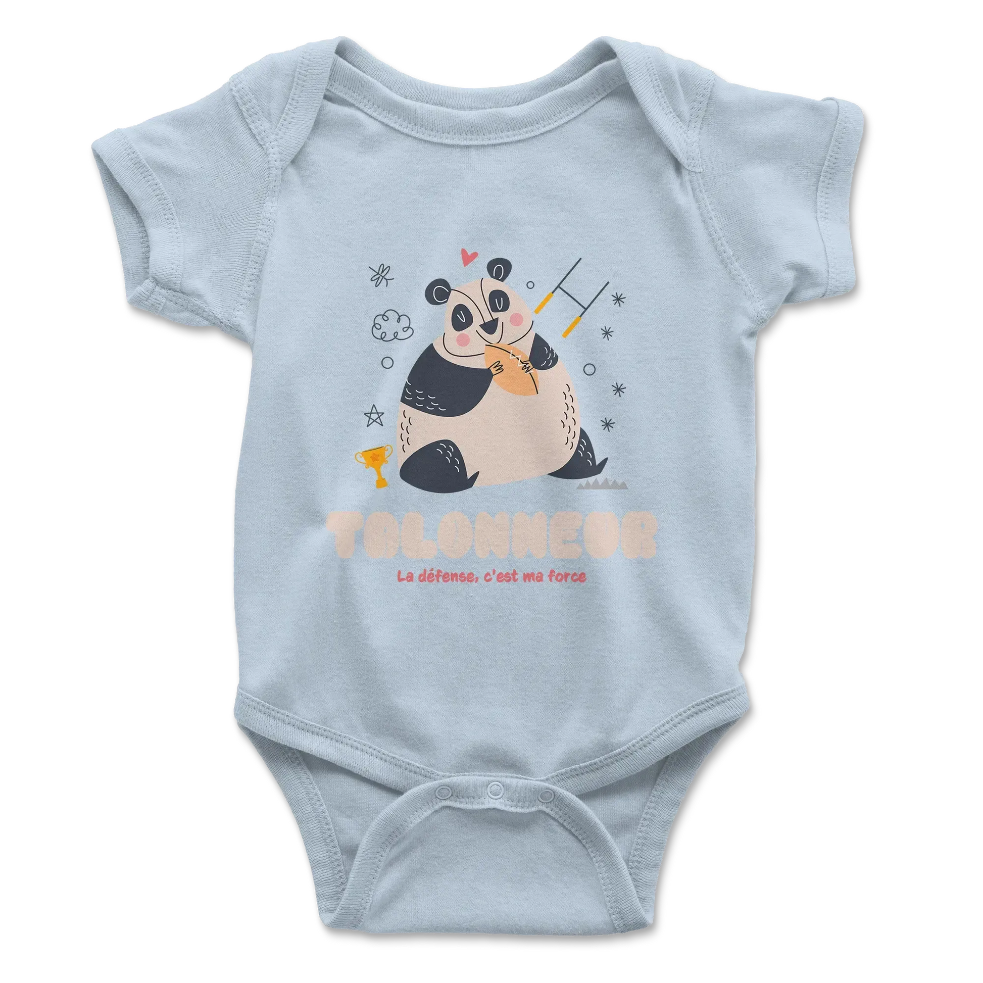 Body bébé talonneur panda – rugby et douceur-Garçon bien vêtu