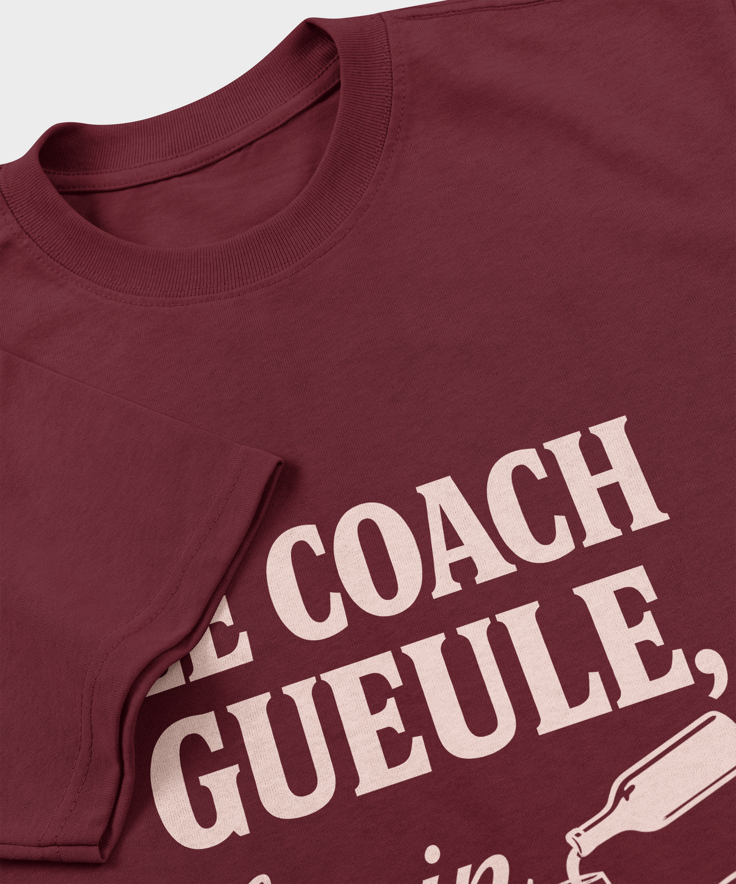 T-shirt Rugby Humour – Le Coach Gueule, le Vin Coule
