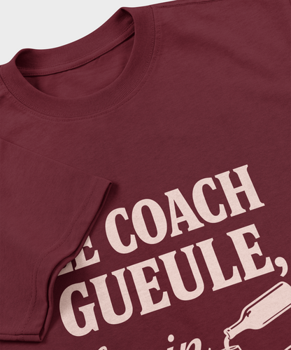 T-shirt Rugby Humour – Le Coach Gueule, le Vin Coule