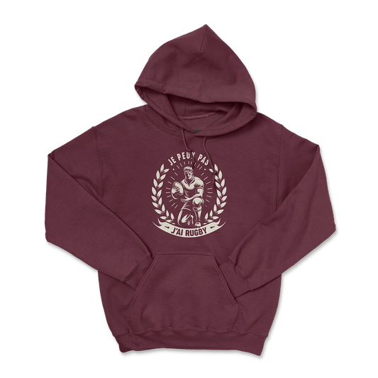 Hoodie Rugby - Je Peux Pas, J'ai Rugby-Garçon bien vêtu